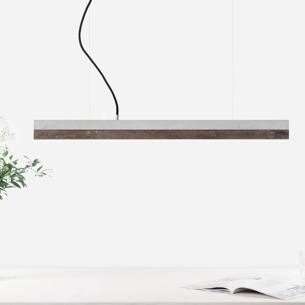 Graphite Grey Concrete & Corten Pendant Light – image 3