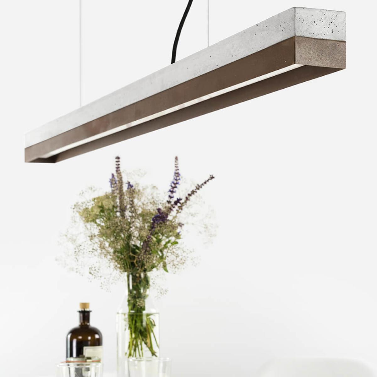 Graphite Grey Concrete & Corten Pendant Light – image 4