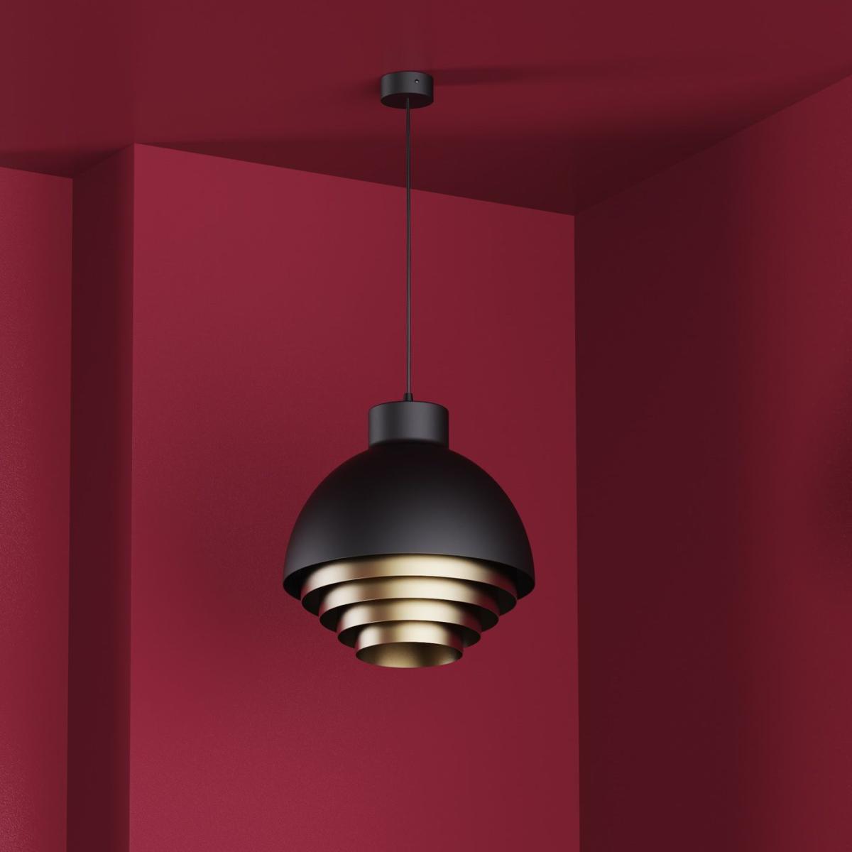 Black & Brass Strata Pendant Light – image 2