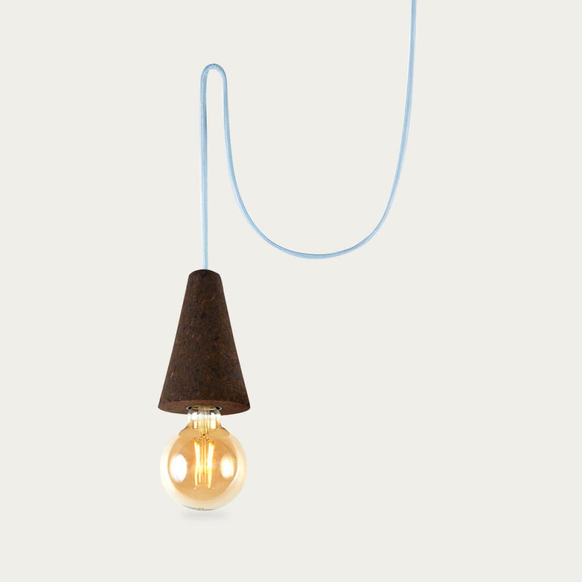 Expanded Cork and Blue Cable Sino #1 Pendant Lamp – image 2