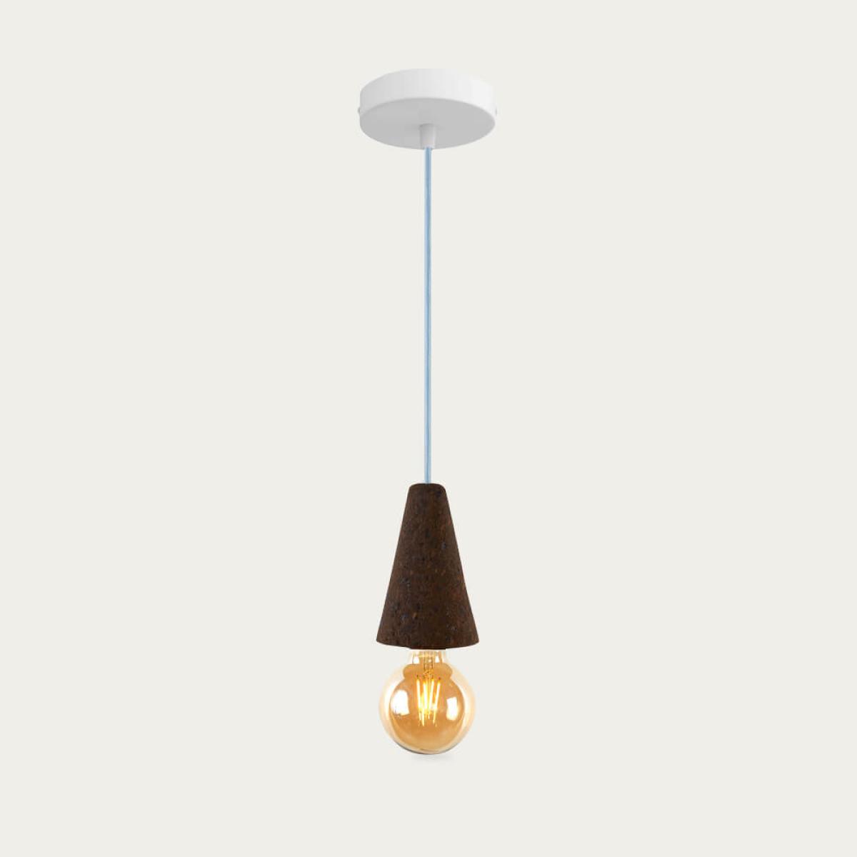 Expanded Cork and Blue Cable Sino #1 Pendant Lamp – image 3