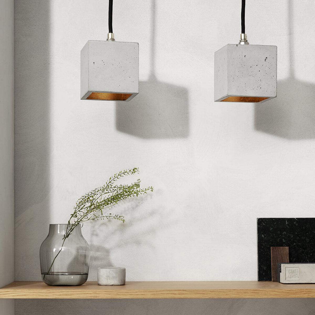Graphite Grey Pendant Light Cubic Small – image 3