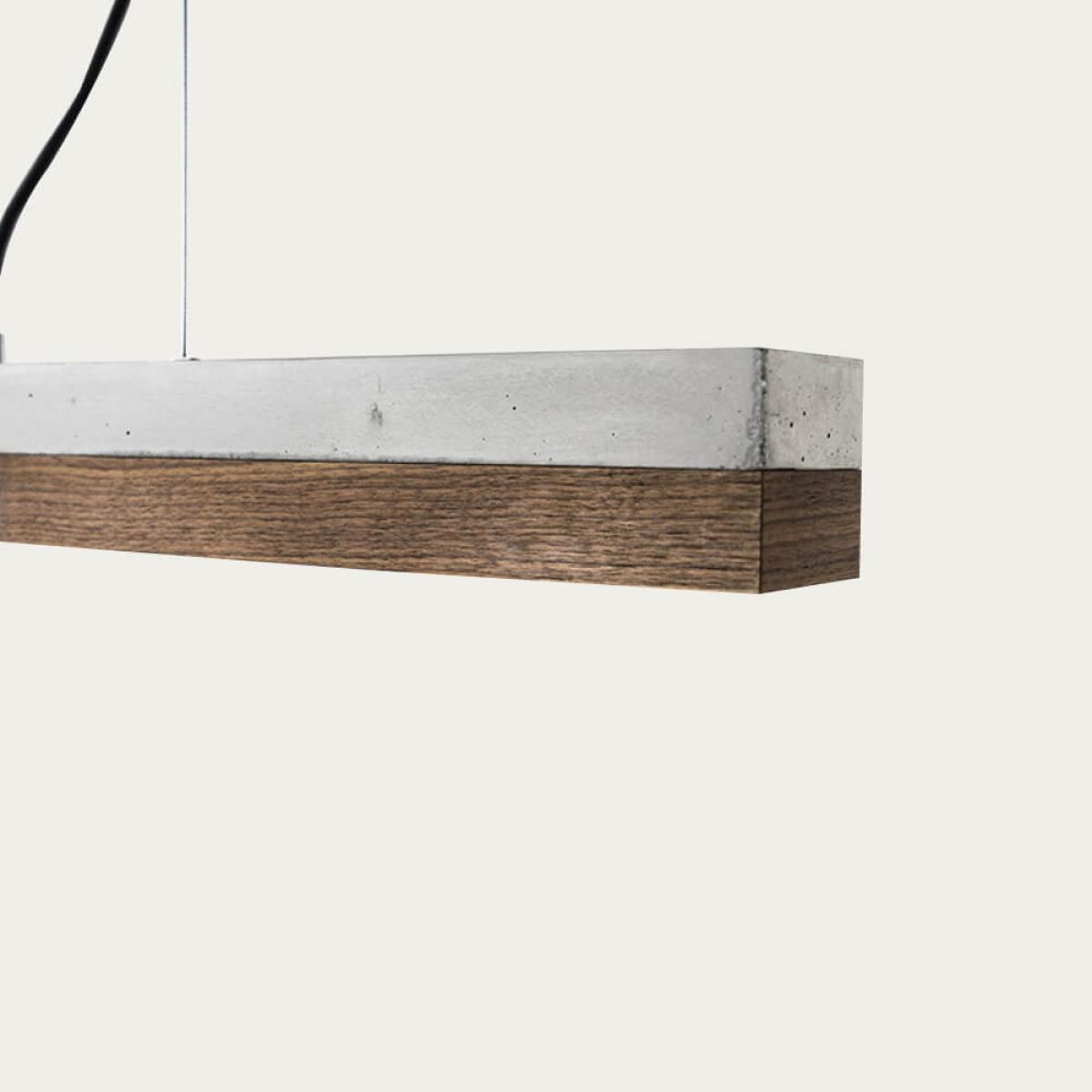 Graphite Grey Concrete & Nut Wood Pendant Light – image 5