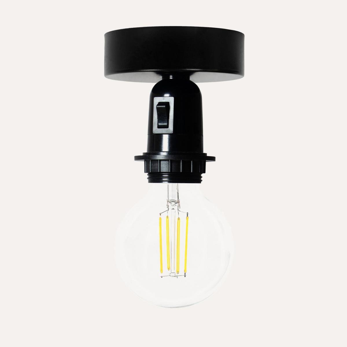 Black Teku Ceiling Light with Switch – image 2