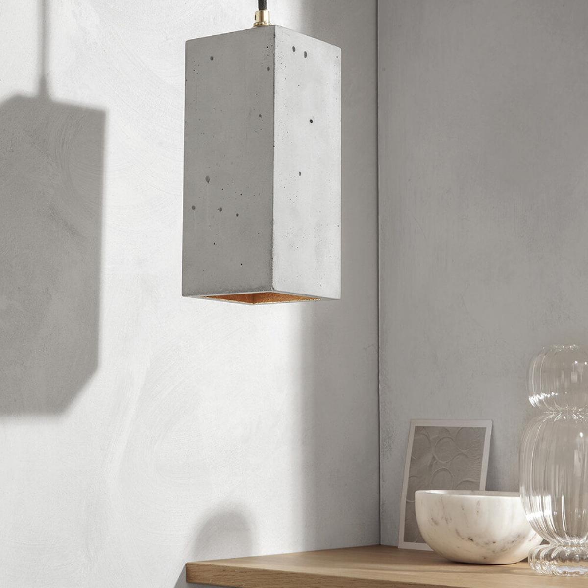 Graphite Grey Vertical Rectangle Pendant Light – image 3