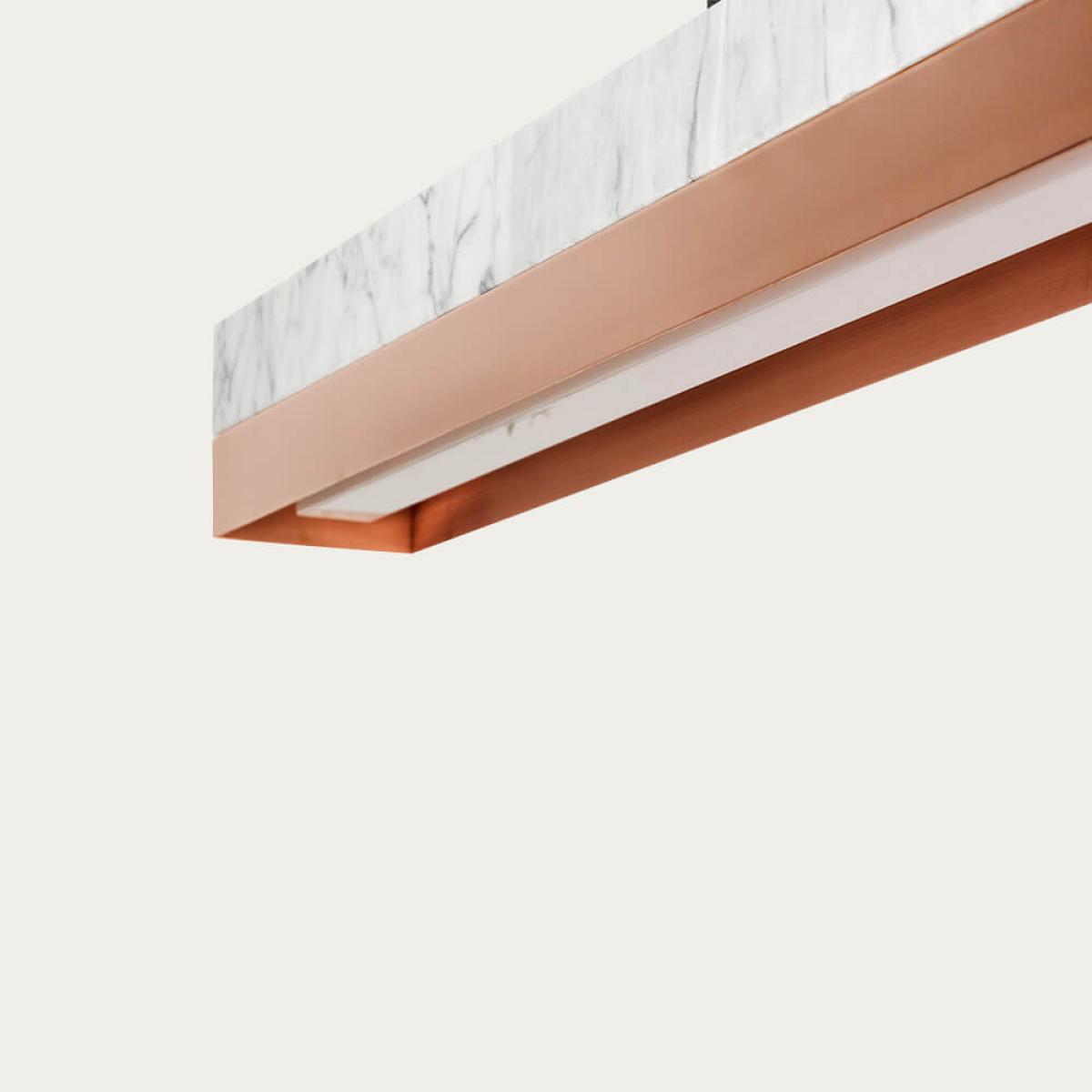 Carrara Marble & Copper Pendant Light – image 5
