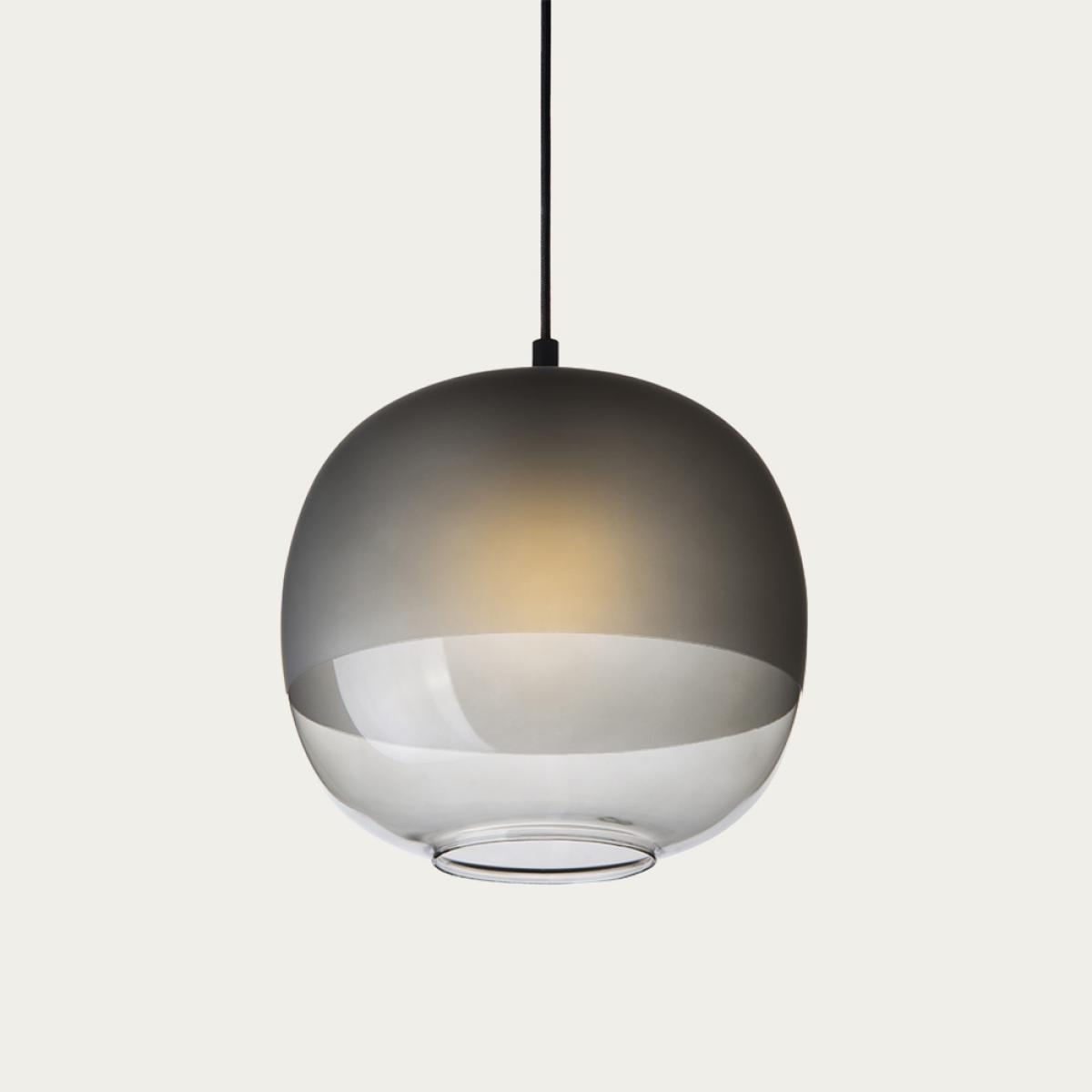 Smoked Glass Bale Pendant Lamp