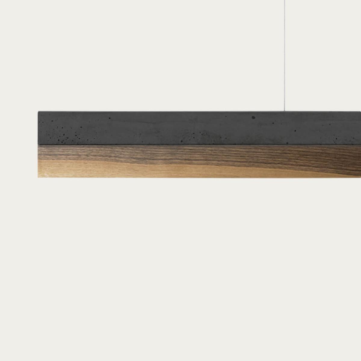 Dark Grey Concrete & Nut Wood Pendant Light – image 5
