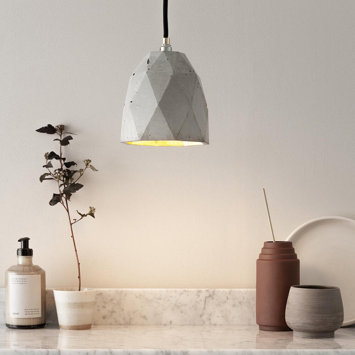 Graphite Grey Medium Pendant Light Triangle – image 4