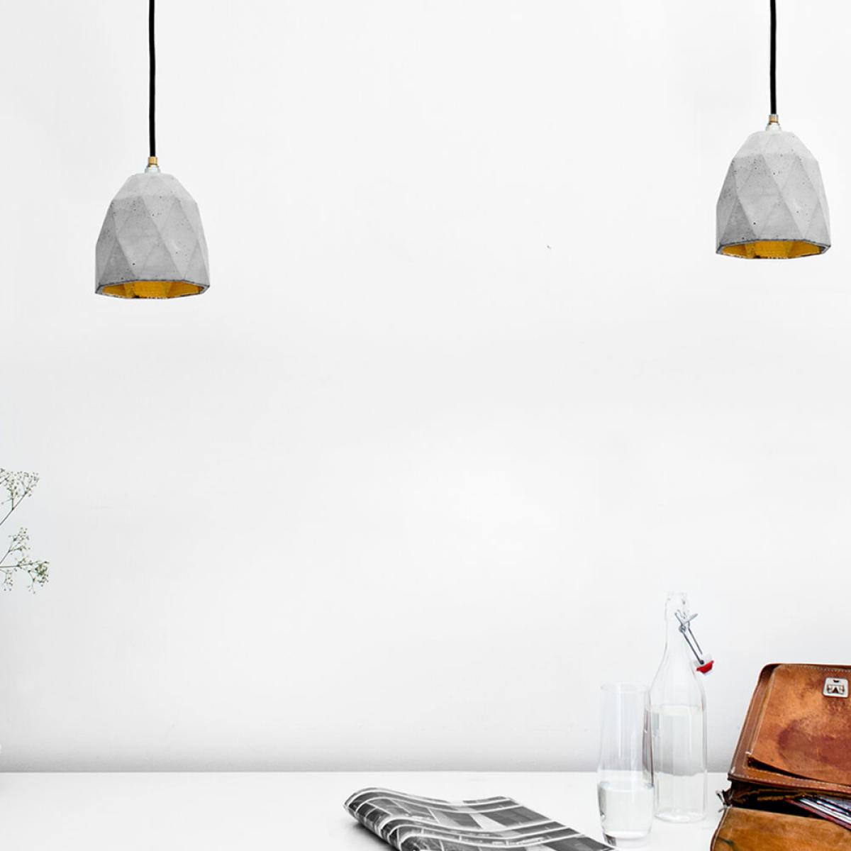Graphite Grey Medium Pendant Light Triangle – image 7