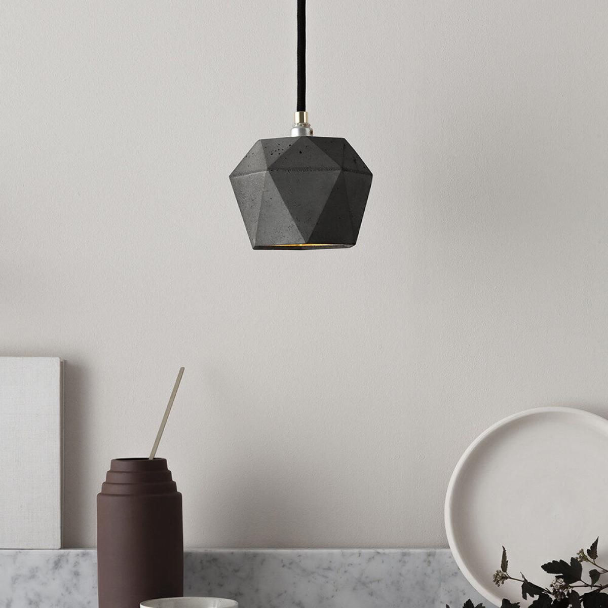 Dark Grey Small Pendant Light Triangle – image 3