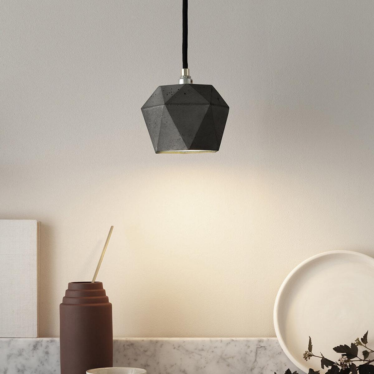 Dark Grey Small Pendant Light Triangle – image 4