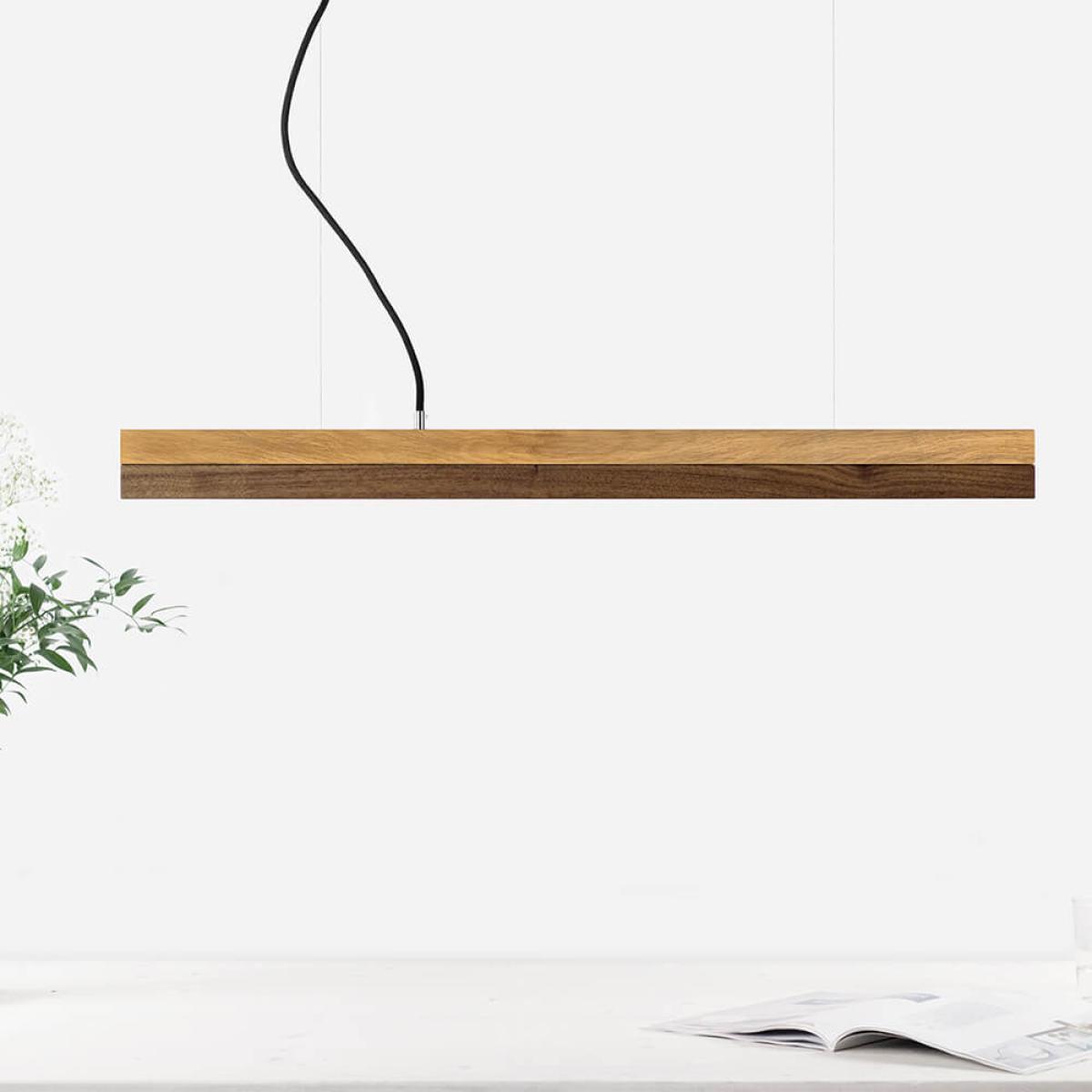 Oak Wood & Nut Wood Pendant Light – image 3