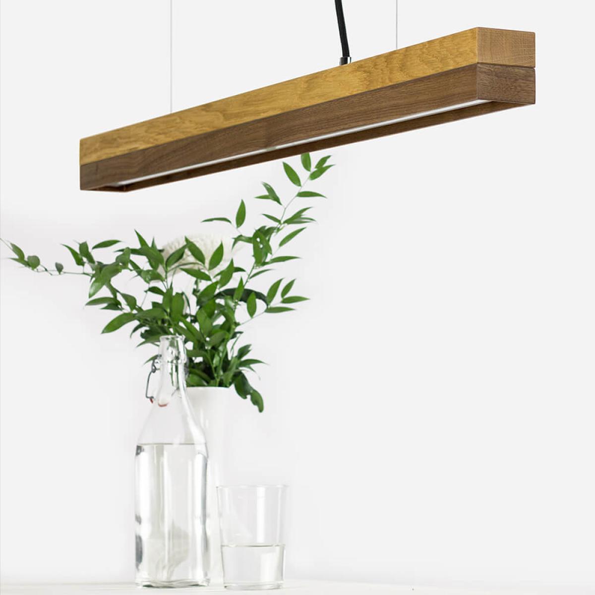 Oak Wood & Nut Wood Pendant Light – image 4