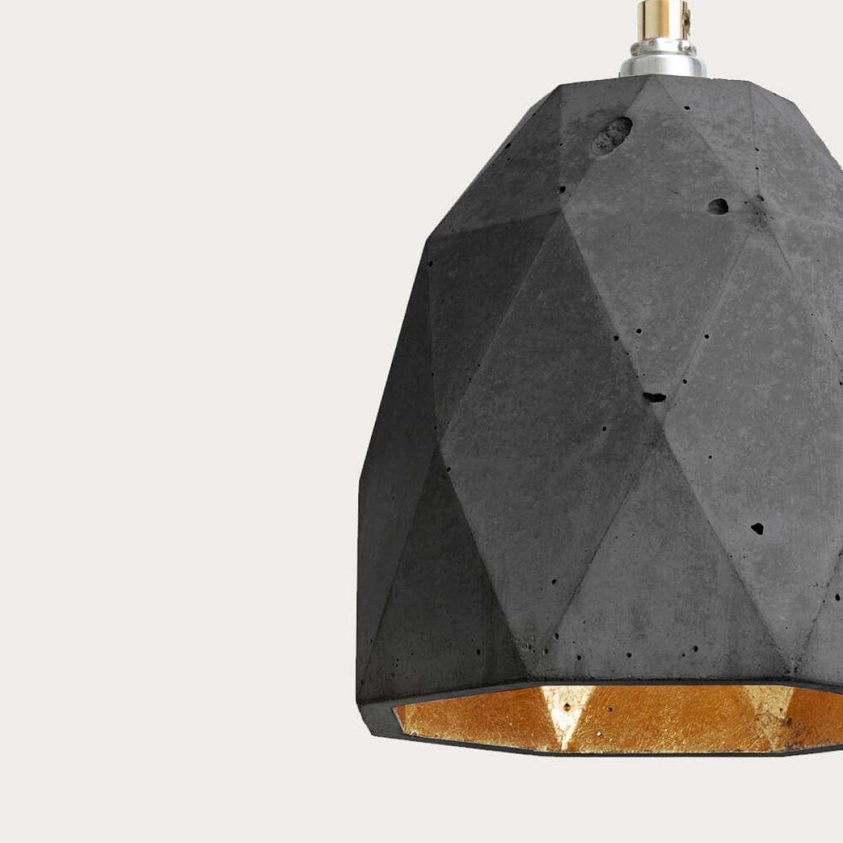 Dark Grey Medium Pendant Light Triangle – image 6