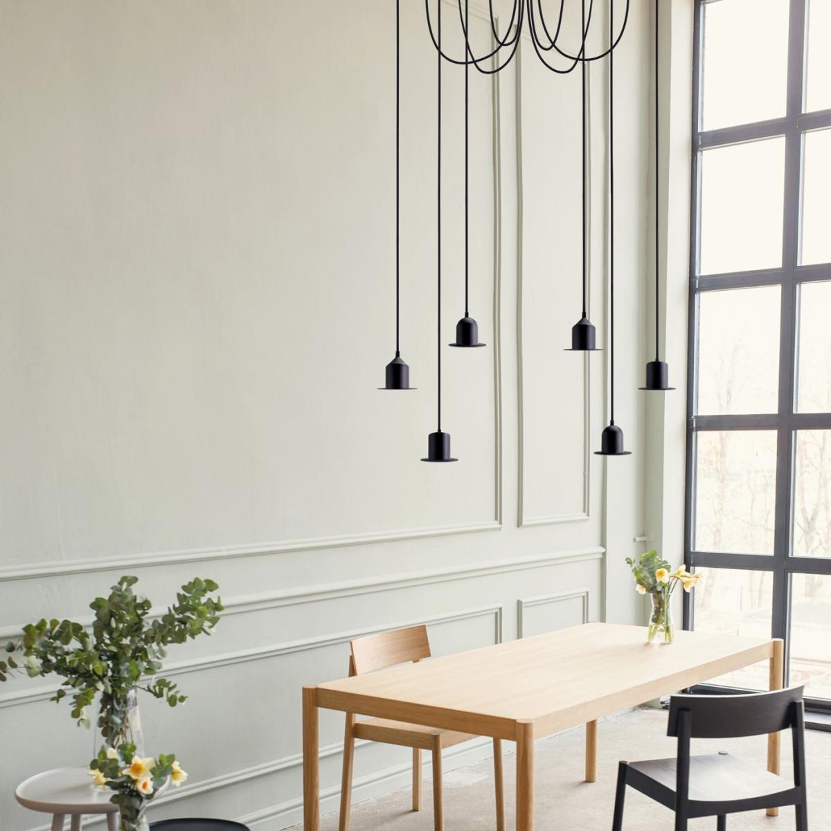 Black Hat Pendant Lamp Set of 6 – image 2