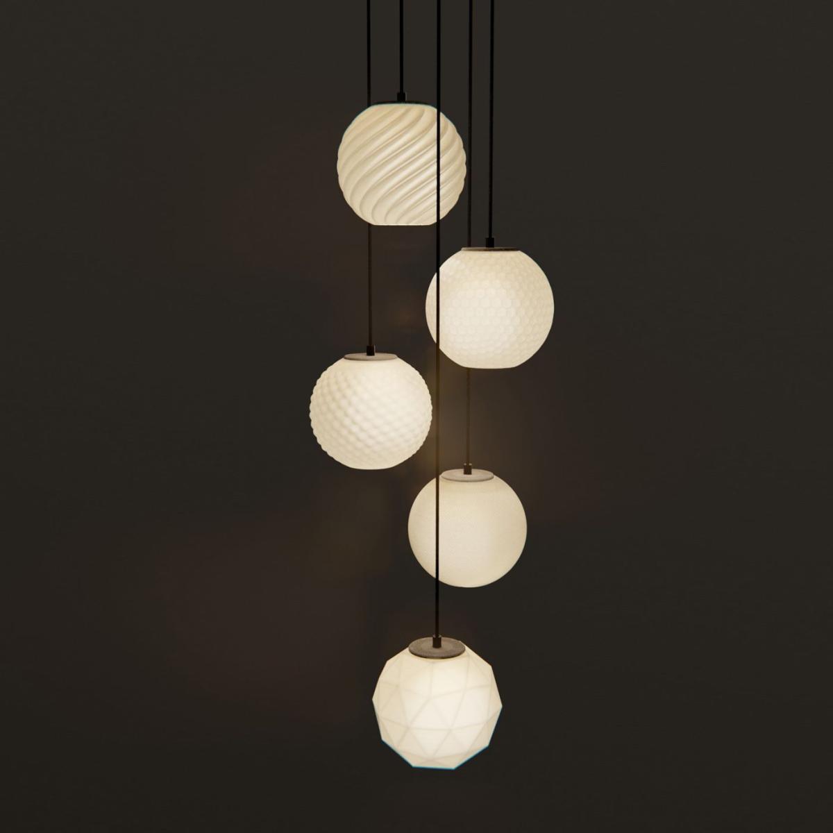 Ripple/Radial/Bulp/Lambert/Ico-Random Set of 5 – image 2