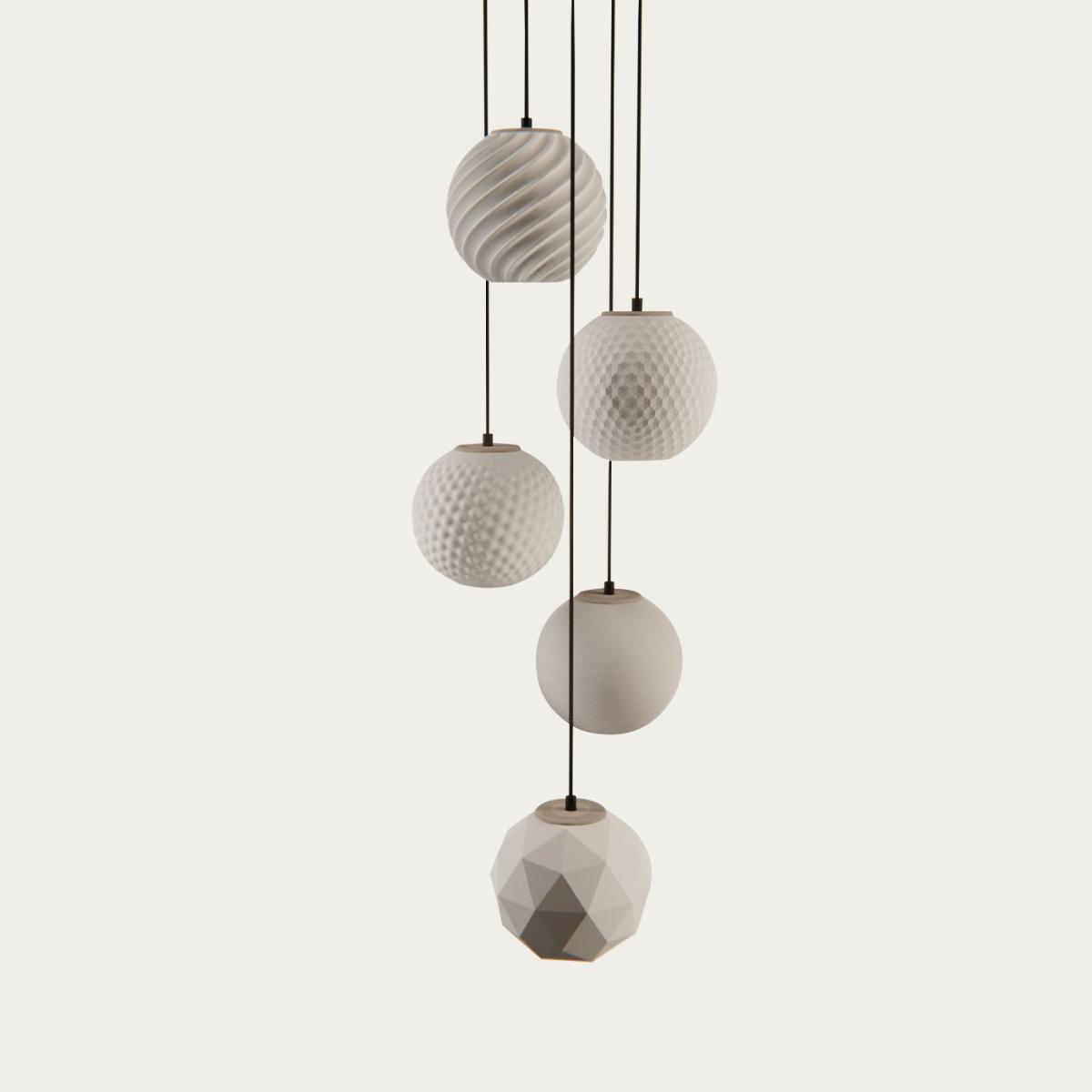 Ripple/Radial/Bulp/Lambert/Ico-Random Set of 5 – image 1