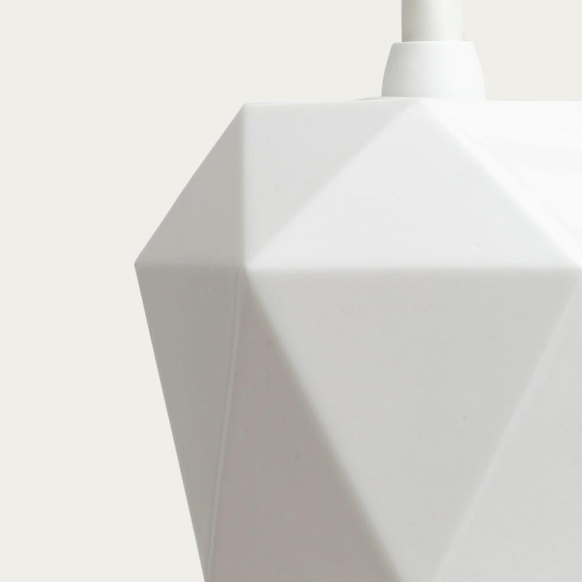 White Porcelain Pendant Light Triangle – image 5