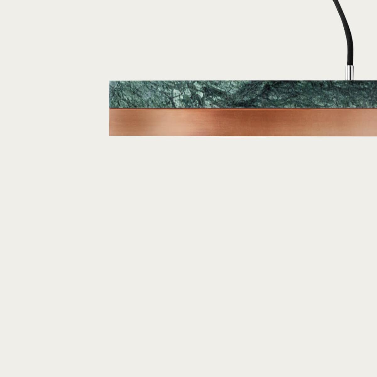 Green Guatemala Marble & Copper Pendant Light – image 3