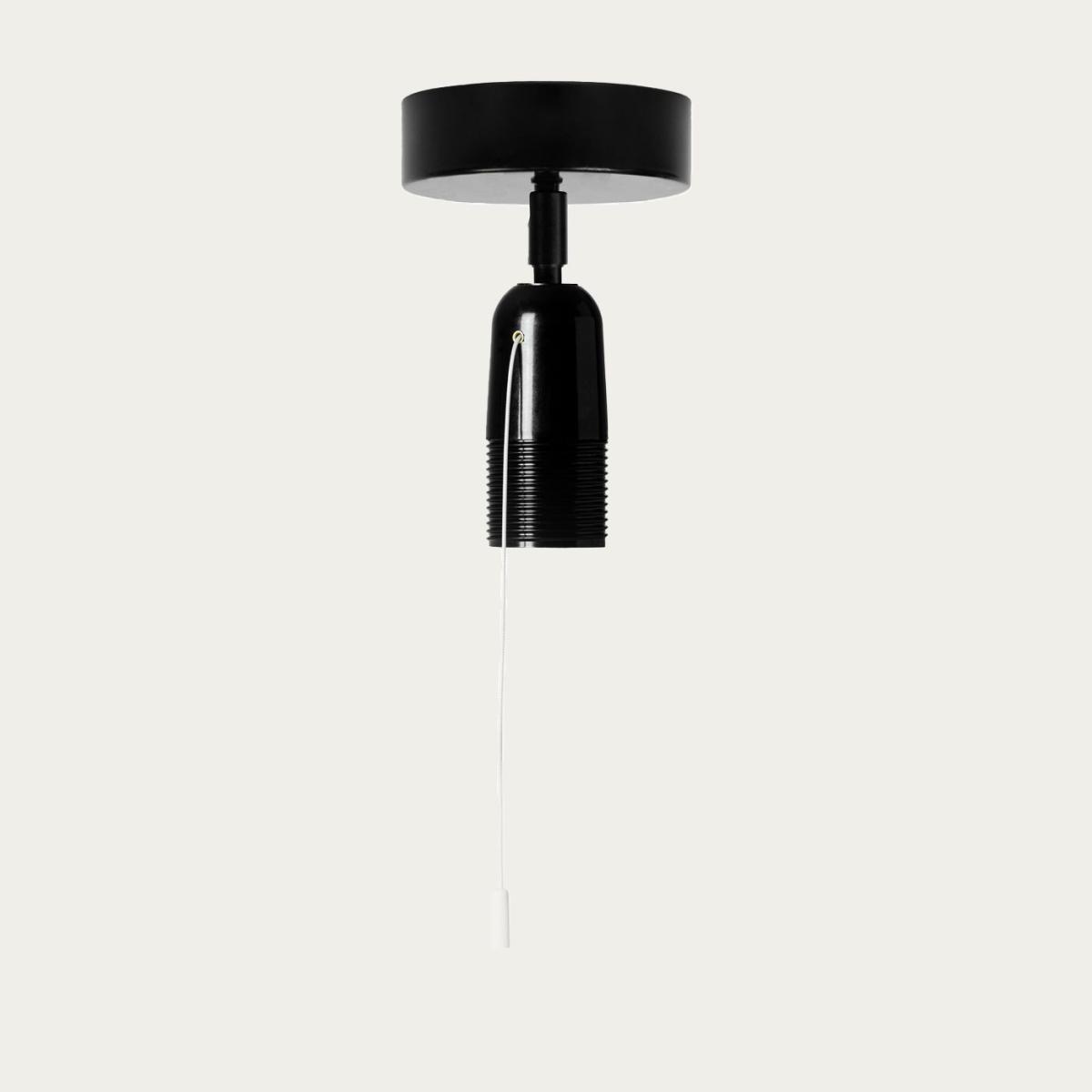 Black Taro Flexible Ceiling Light with Pull-Rope Switch – image 1