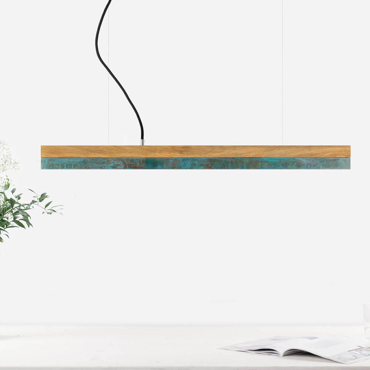Oak Wood & Oxid Pendant Light – image 3