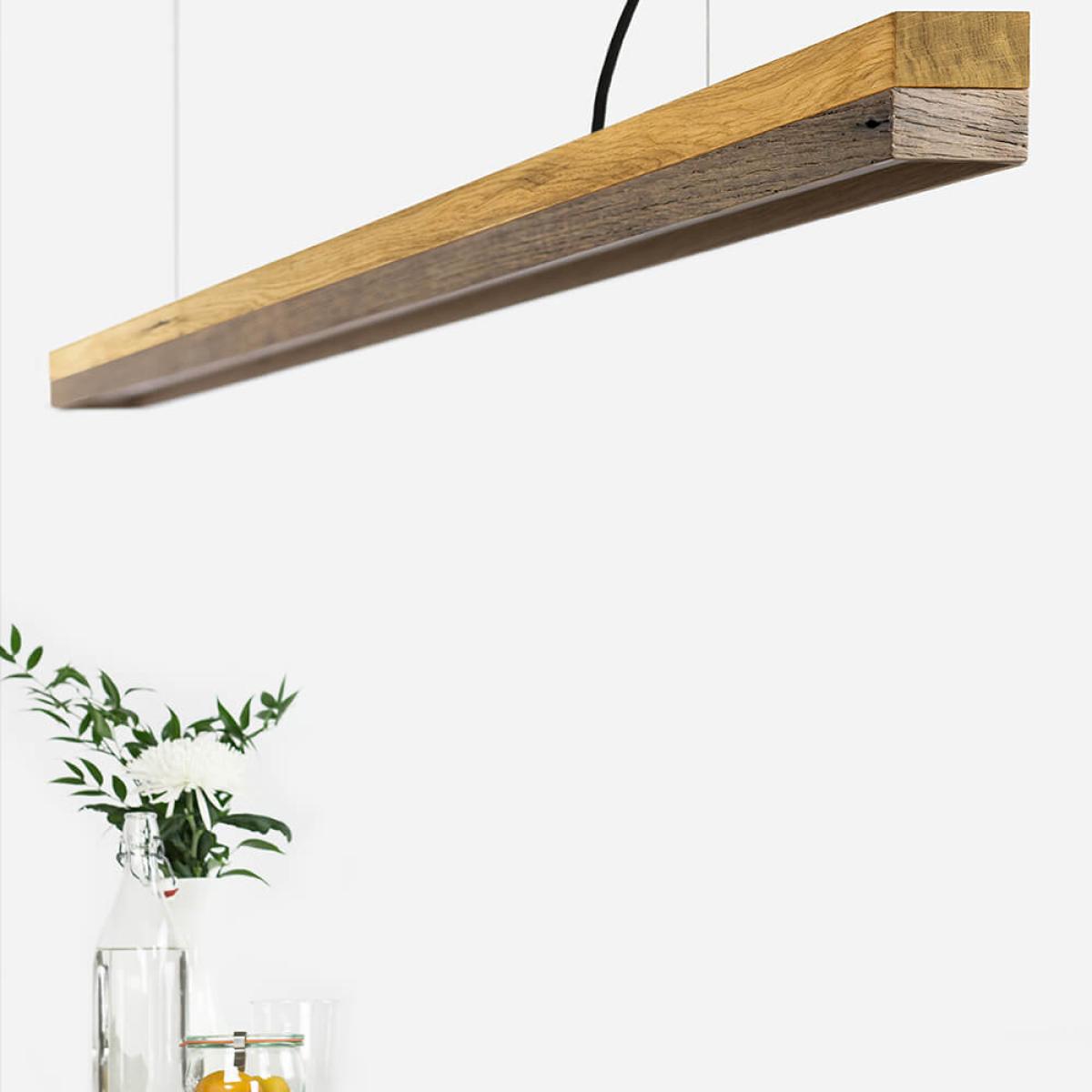 Oak Wood & Old Wood Pendant Light – image 4