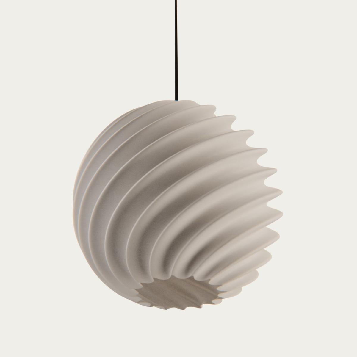 White Mono Ripple Pendant Lamp – image 4