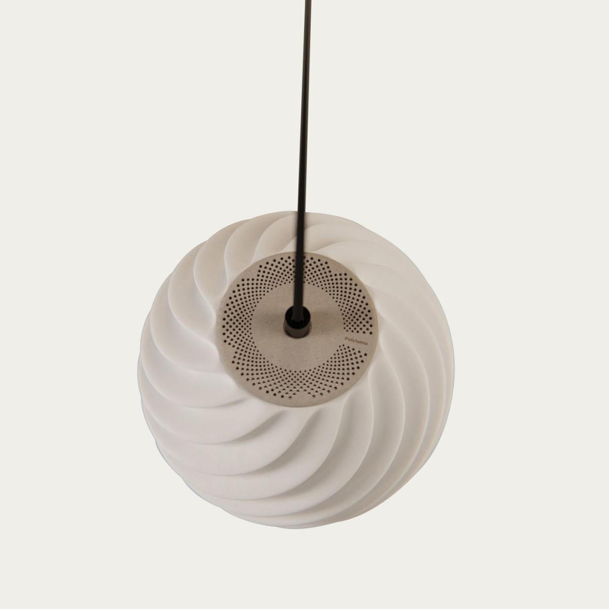 White Mono Ripple Pendant Lamp – image 5