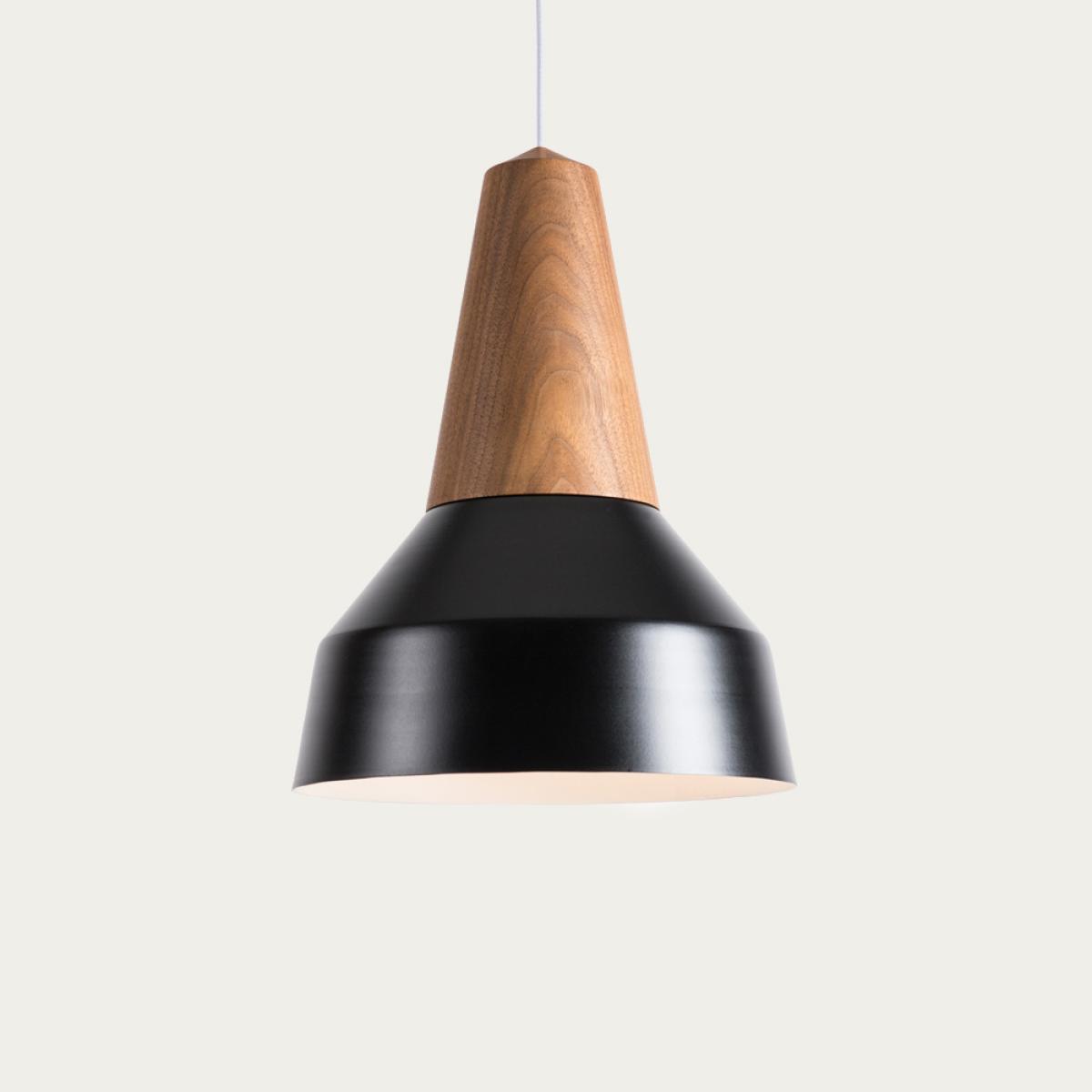 Black Eikon Basic Walnut Lamp