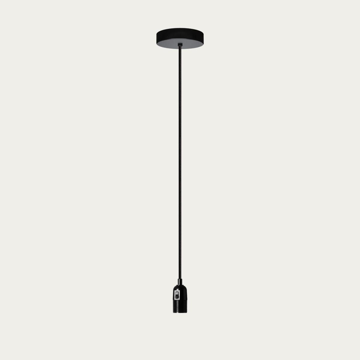Black Taro Pendant Light with Switch – image 3
