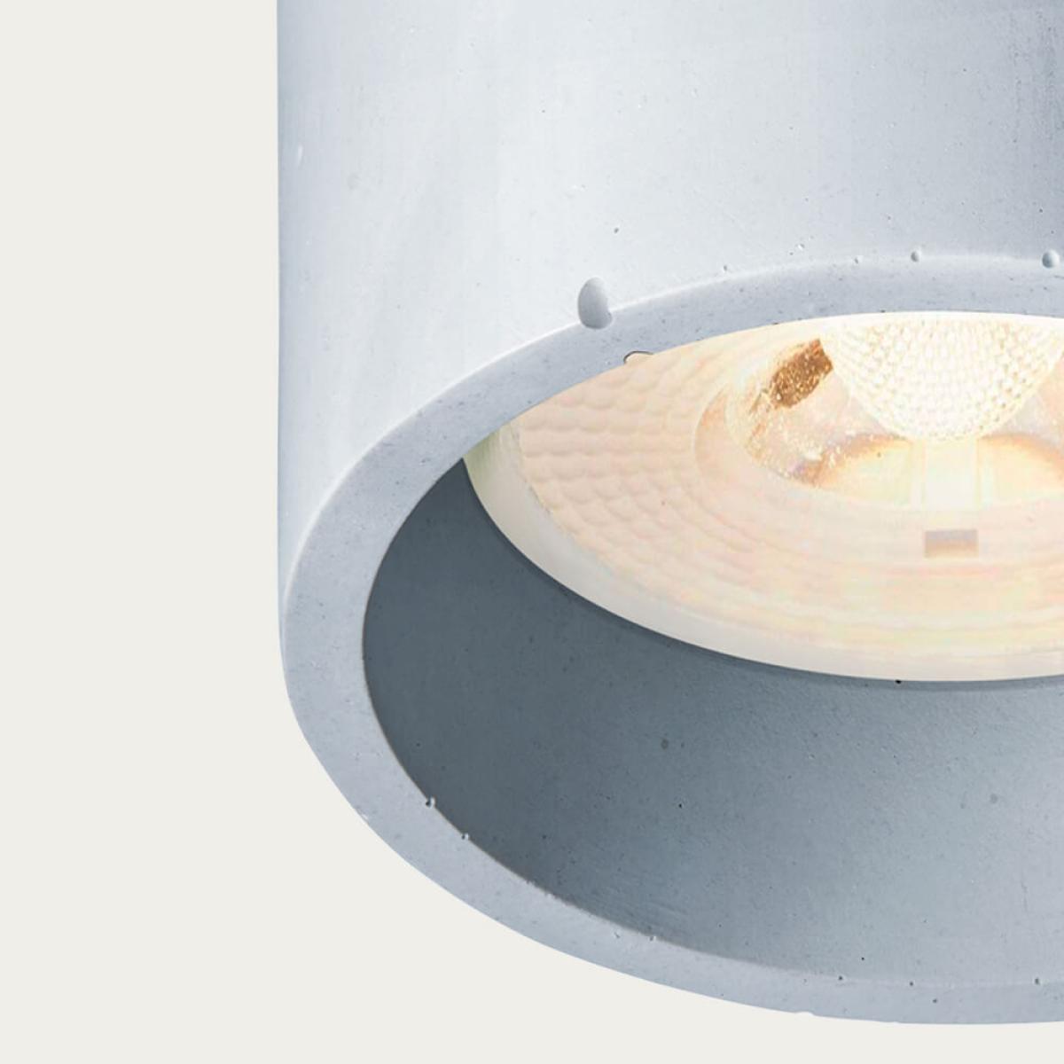 Light Blue Cromia Concrete Ceiling Lamp – image 3