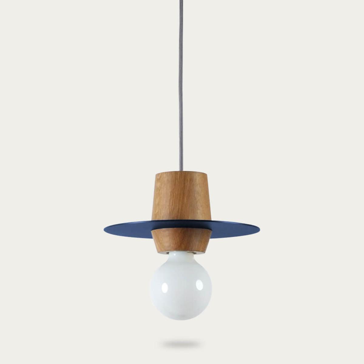 Violet-Blue Matt Disco Pendant Lamp with Metal Disc 20/10P
