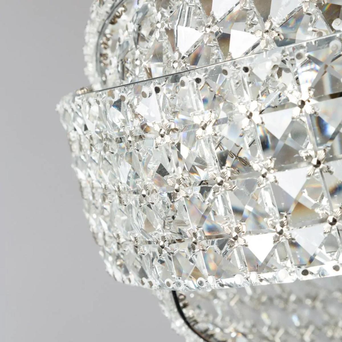 Cypress Small Crystal Rings Ceiling Pendant, Chrome – image 5