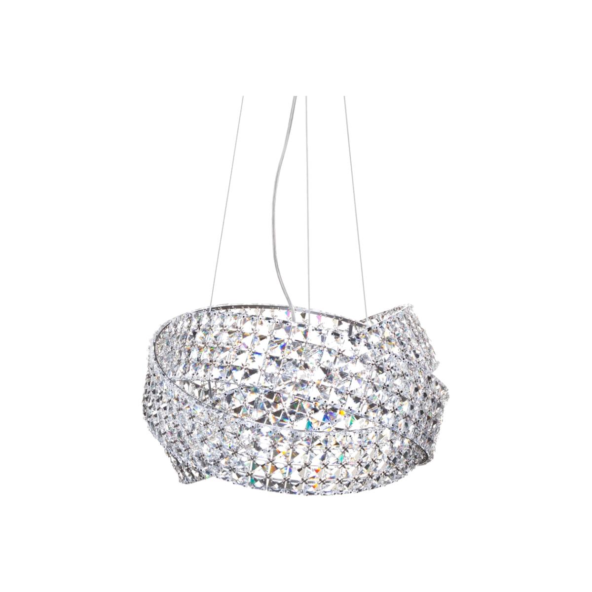 Cypress Small Crystal Rings Ceiling Pendant, Chrome – image 1