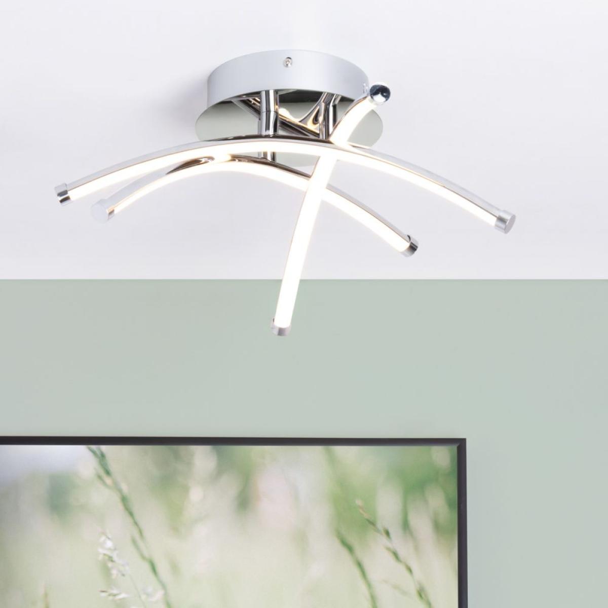 Aalto Cross Arms LED Flush Ceiling Light, Chrome – image 2