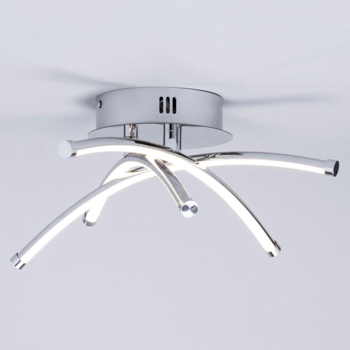 Aalto Cross Arms LED Flush Ceiling Light, Chrome – image 3
