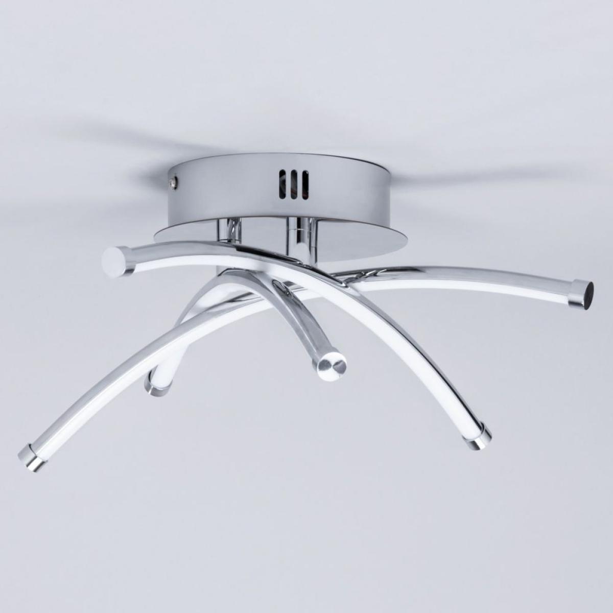 Aalto Cross Arms LED Flush Ceiling Light, Chrome – image 4
