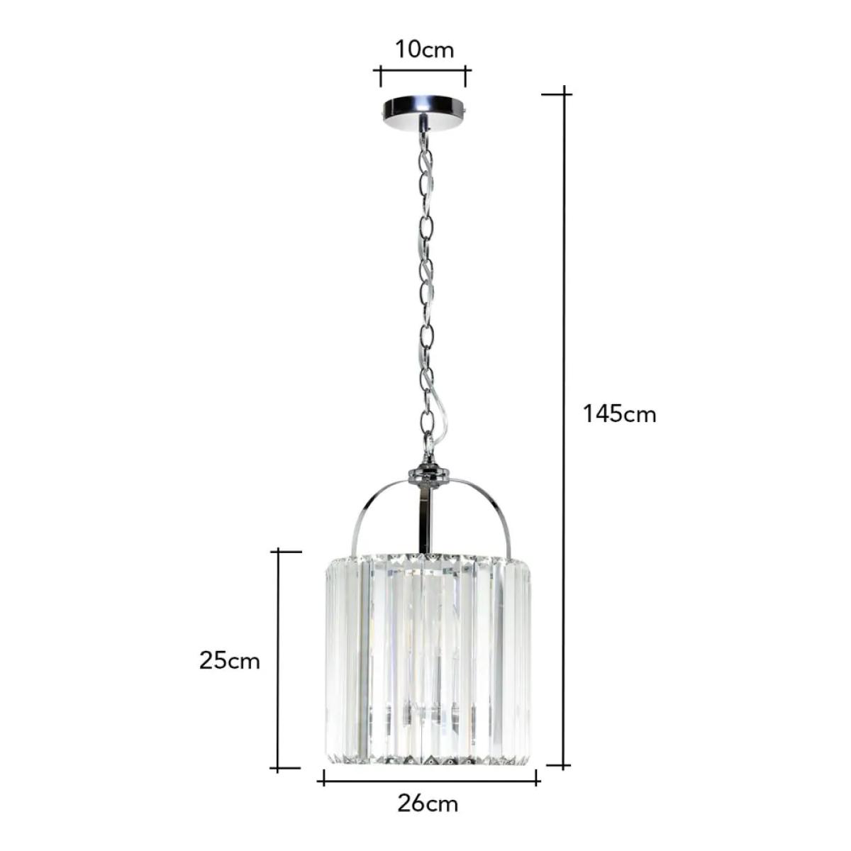 Yew Ceiling Pendant, Chrome – image 7