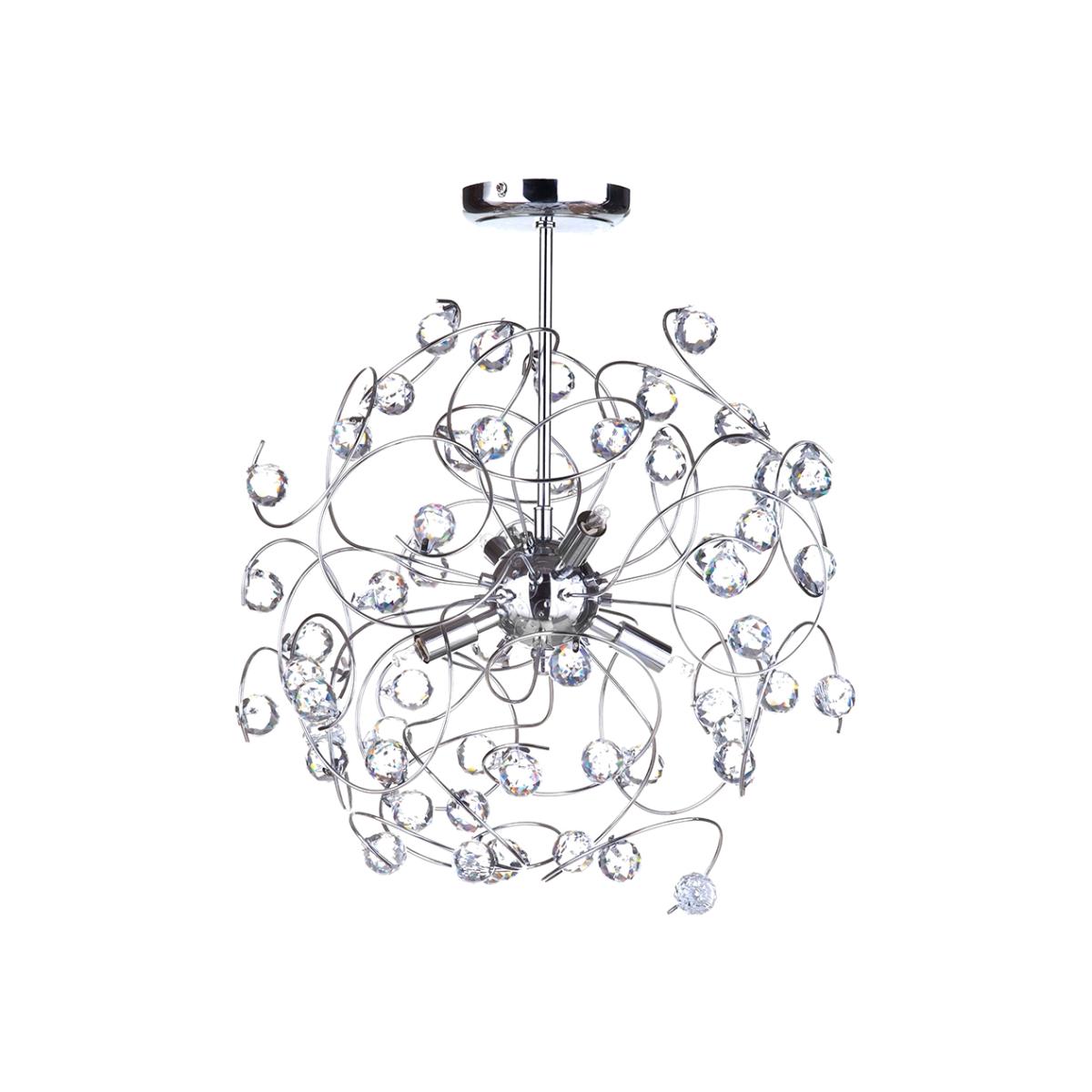 Lila Sputnik Flush Ceiling Light, Chrome – image 1