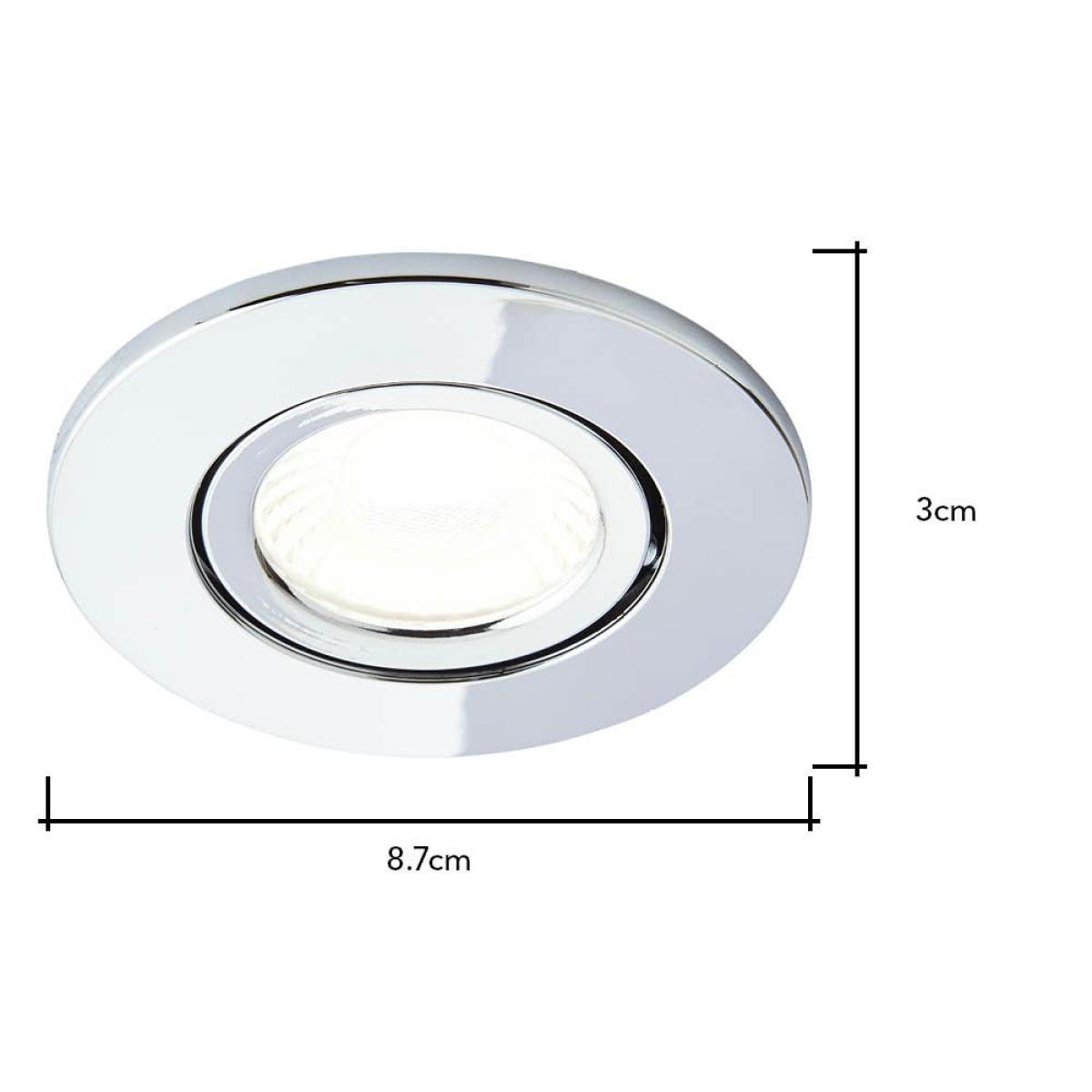 Cal Fire Rated LED IP65 Downlight, Chrome – image 6
