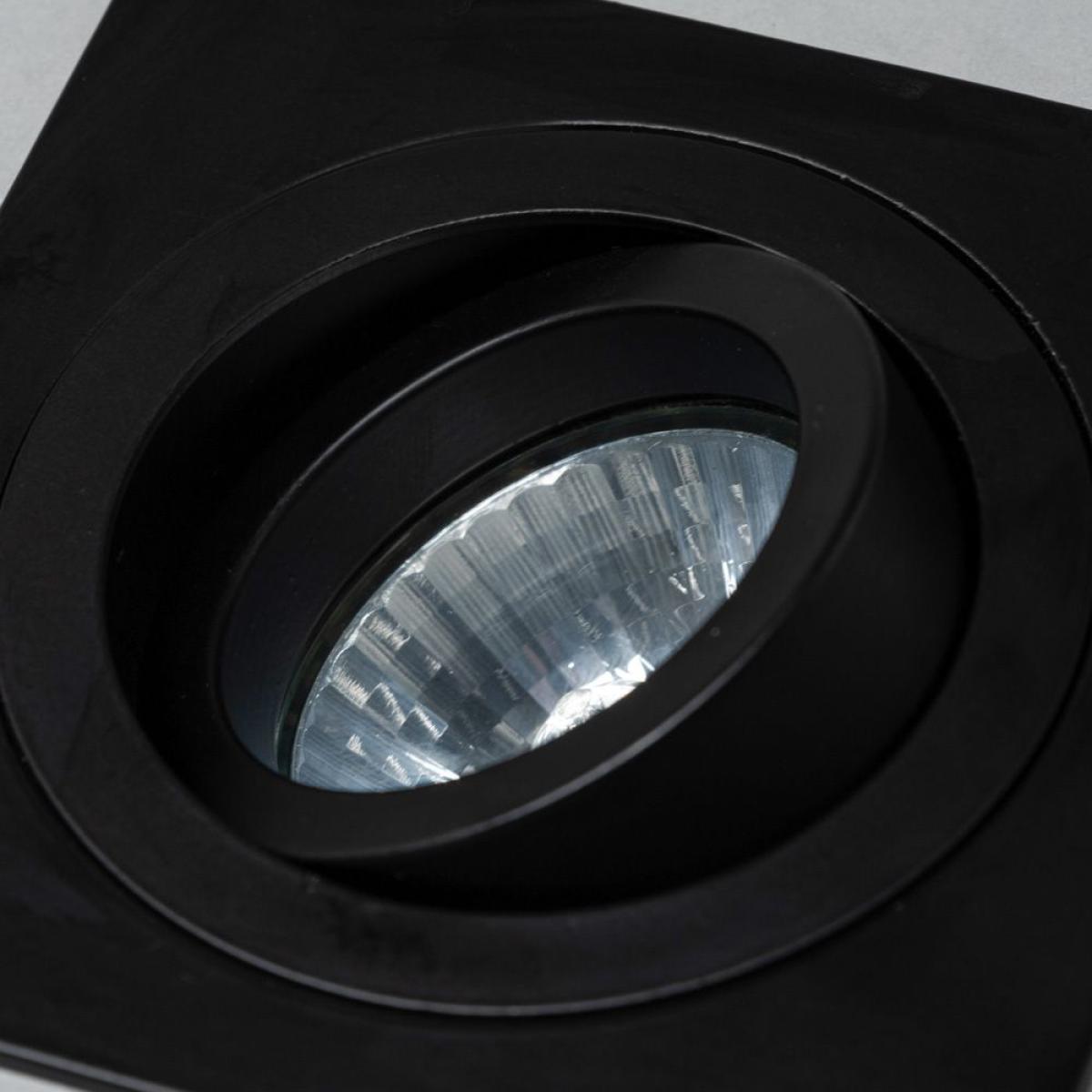 Faina Adjustable Square Recessed Downlight, Matte Black – image 5