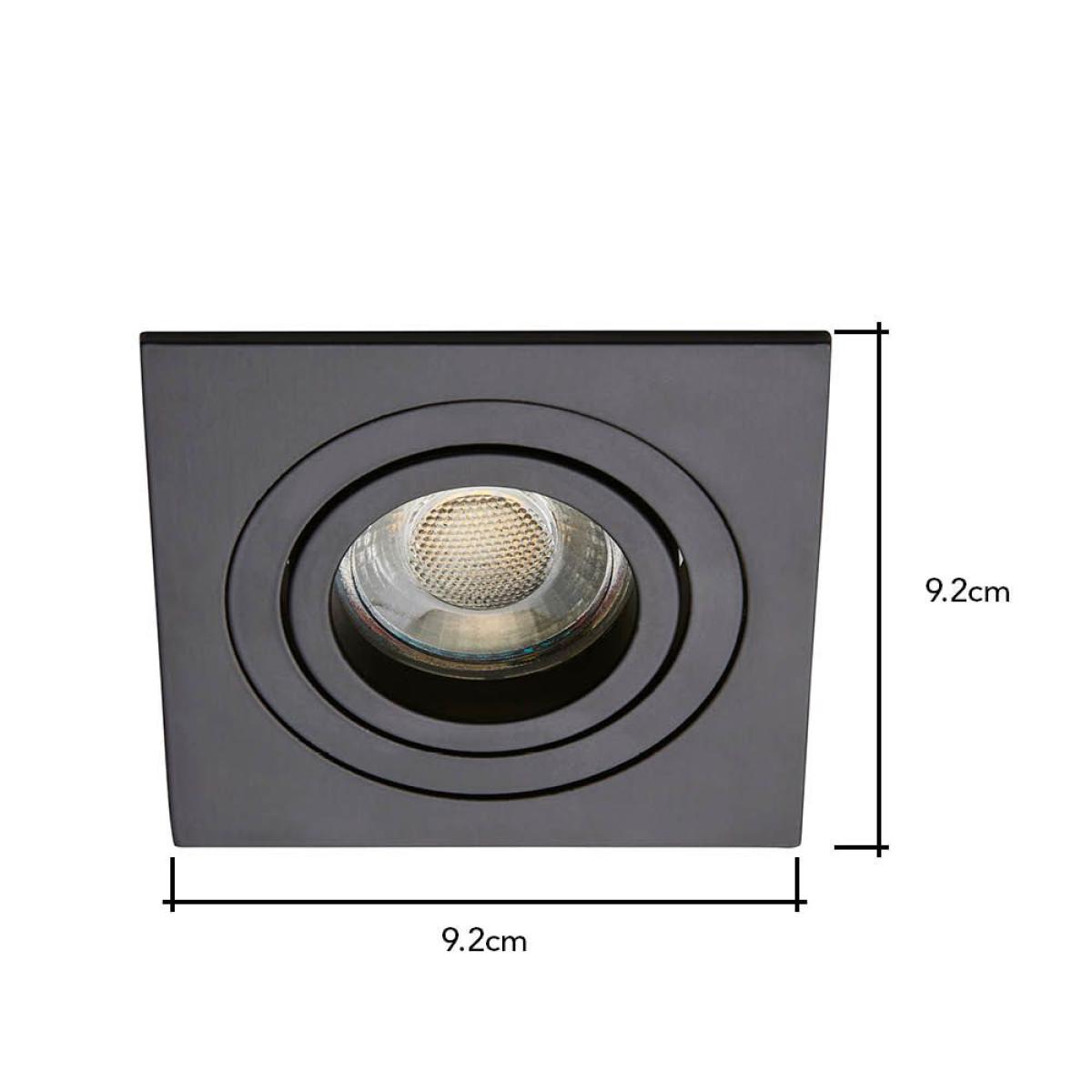 Faina Adjustable Square Recessed Downlight, Matte Black – image 6