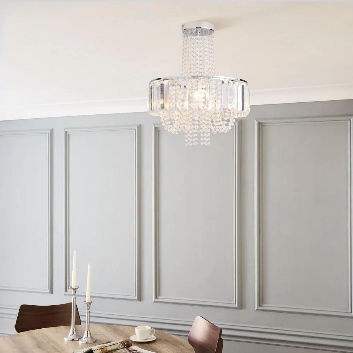 Jasmine Crystal Chandelier, Chrome – image 2