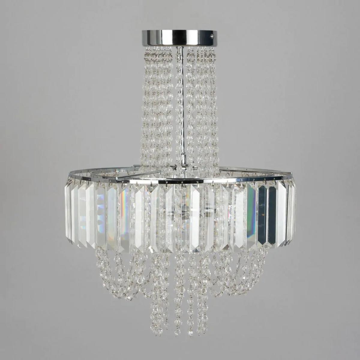 Jasmine Crystal Chandelier, Chrome – image 4