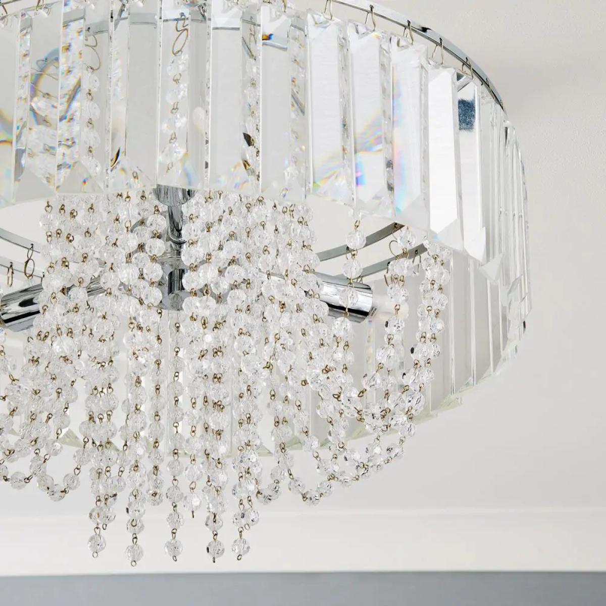 Jasmine Crystal Chandelier, Chrome – image 6