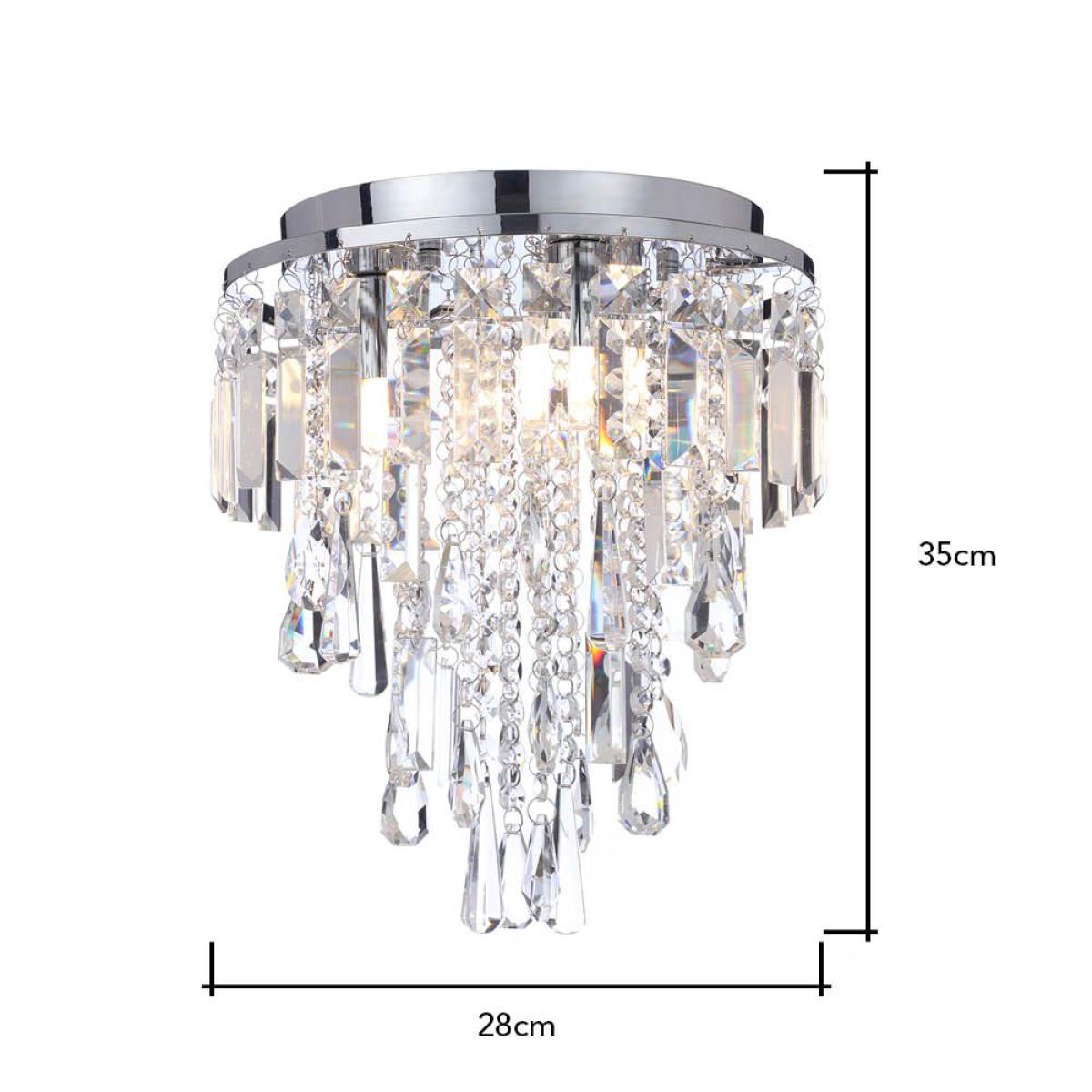 Bresna 3 Light Medium Flush, Chrome – image 4