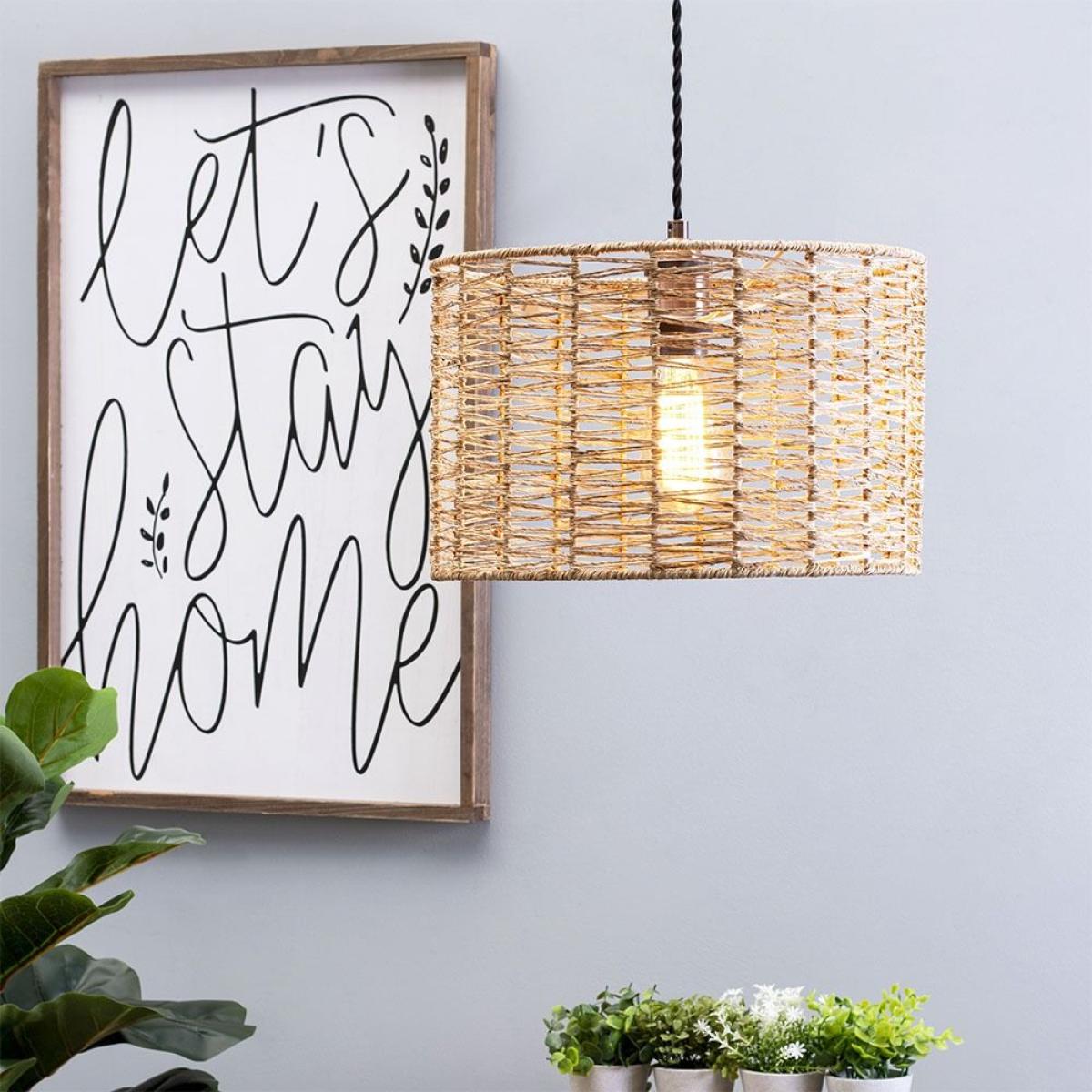 Jute Cylinder Easyfit Shade, Natural – image 2