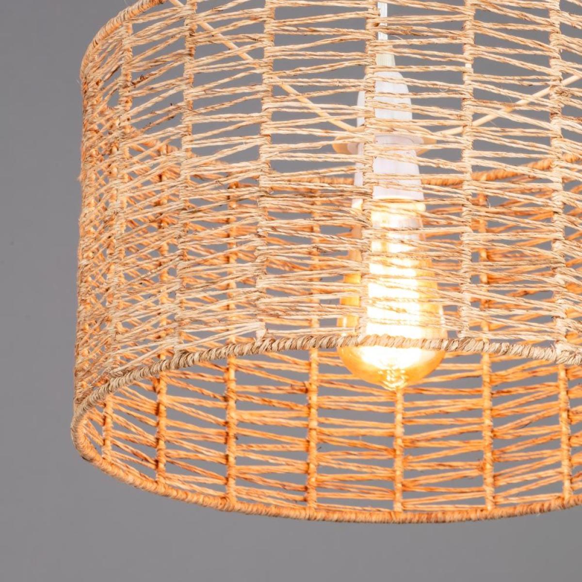Jute Cylinder Easyfit Shade, Natural – image 7