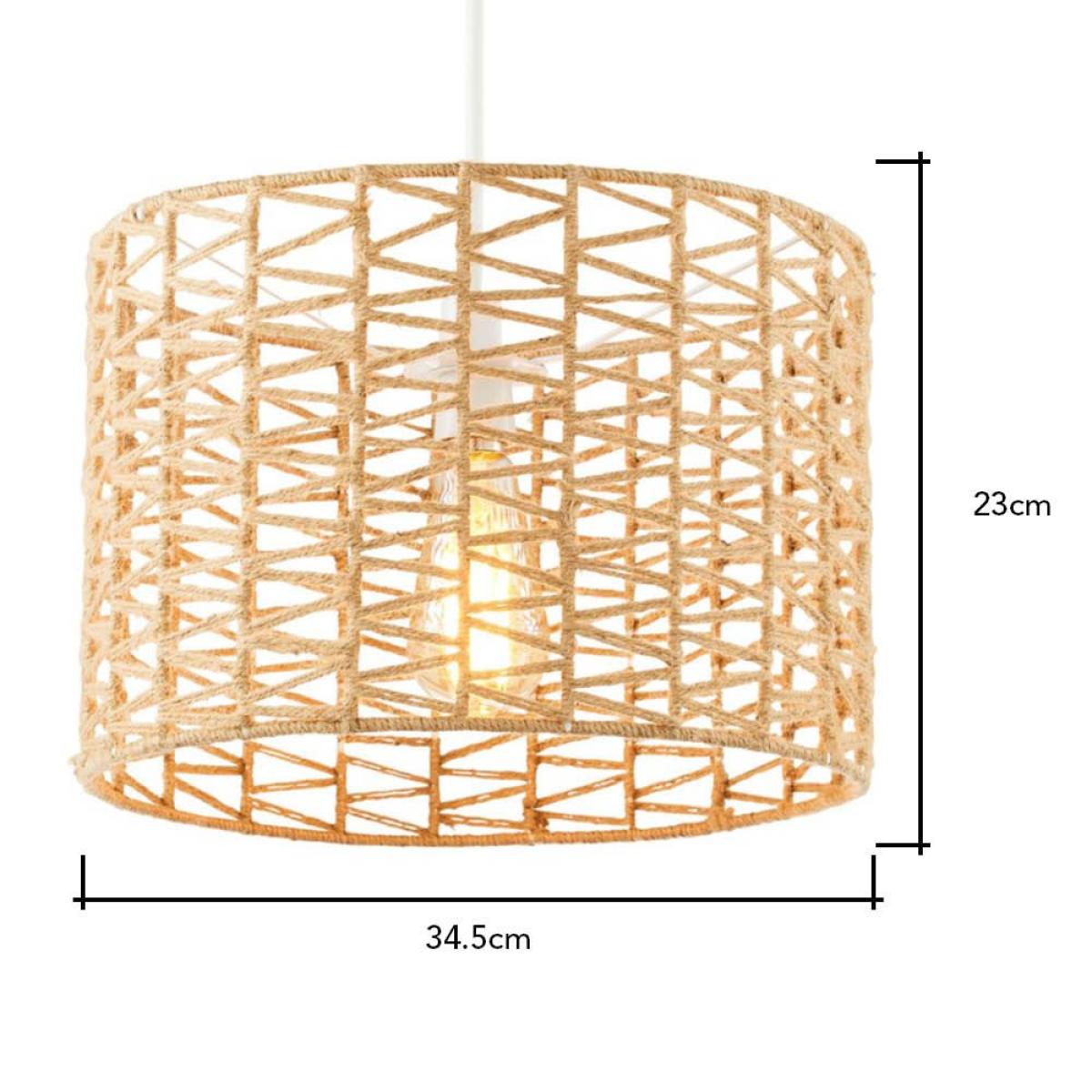Jute Cylinder Easyfit Shade, Natural – image 8